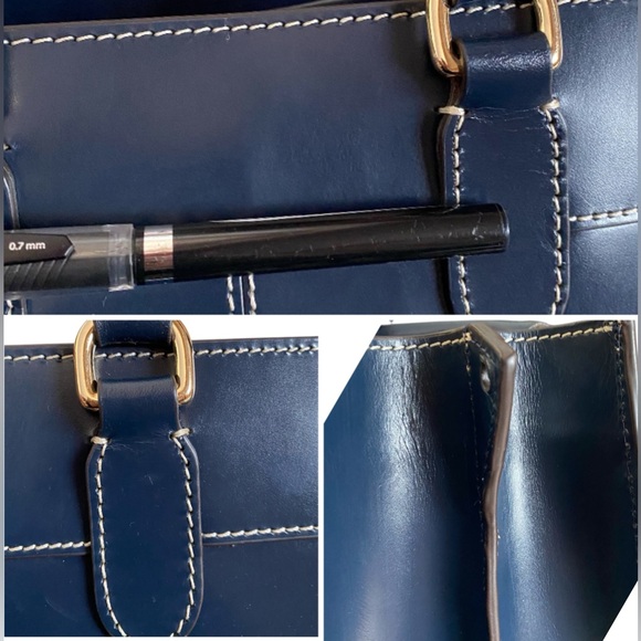 Dooney and Bourke Selleria Jayne satchel -Navy - Picture 8 of 11